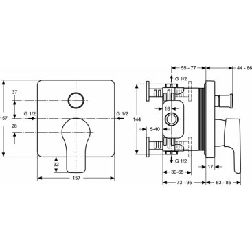 Смеситель для ванны Ideal Standard Attitude A4758AA