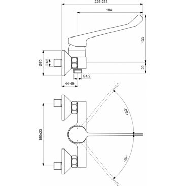 Смеситель для душа Ideal Standard Base B5119AA