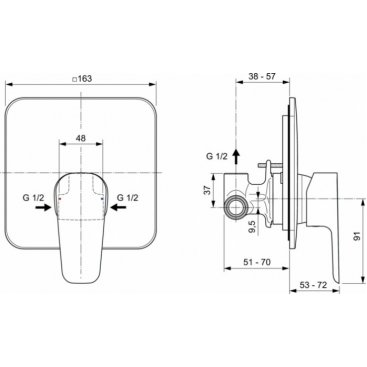 Смеситель для душа Ideal Standard Cerafine Model D A7188AA