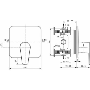 Смеситель для душа Ideal Standard Cerafine Model D A7347AA