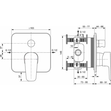 Смеситель для ванны Ideal Standard Cerafine Model D A7348AA