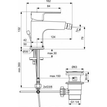 Смеситель для биде Ideal Standard Cerafine Model D BC492AA