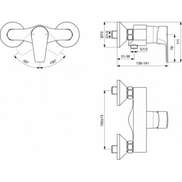 Смеситель для душа Ideal Standard Cerafine Model D BC493AA