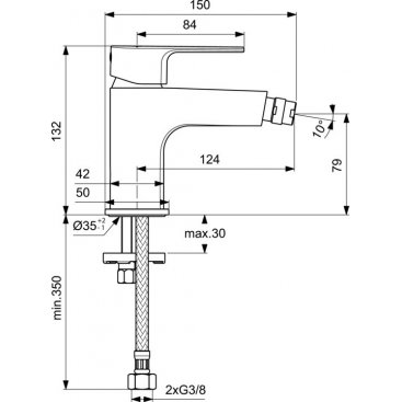 Смеситель для биде Ideal Standard Cerafine Model D BC690AA