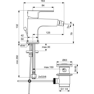 Смеситель для биде Ideal Standard Cerafine Model D BC691AA