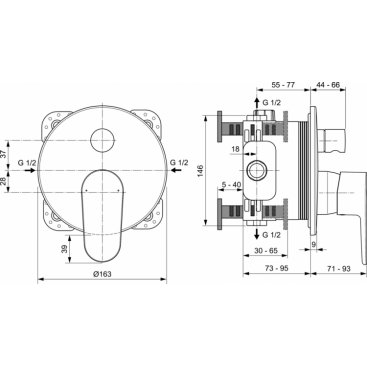 Смеситель для ванны Ideal Standard Cerafine Model O A7350AA