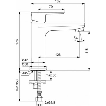 Смеситель для раковины Ideal Standard Cerafine Model O BC554AA