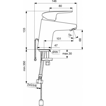 Смеситель для раковины Ideal Standard Ceraflex B1709AA