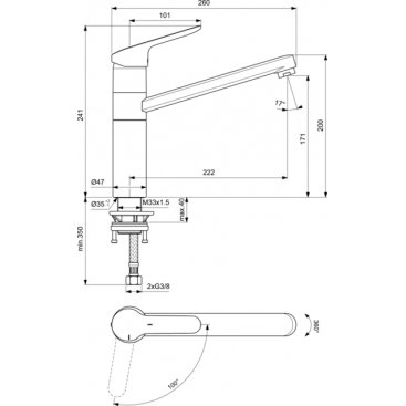 Смеситель для кухни Ideal Standard Ceraflex BC135AA