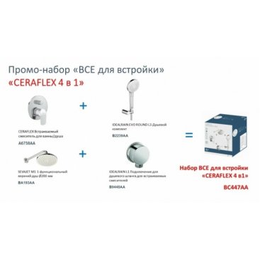 Душевая система Ideal Standard Ceraflex BC447AA 4 в 1