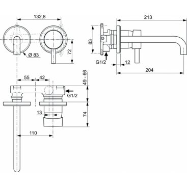 Смеситель для раковины Ideal Standard Ceraline A6938AA