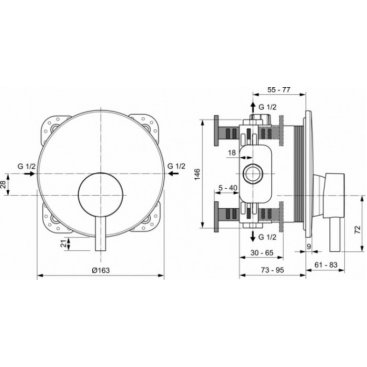 Смеситель для душа Ideal Standard Ceraline A7388XG