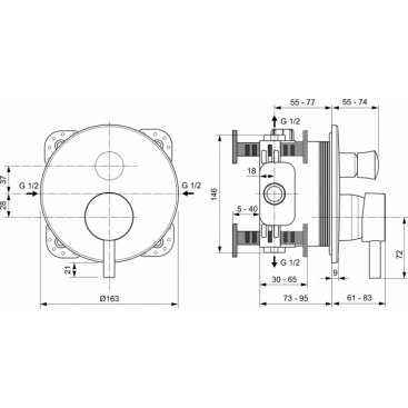 Смеситель для ванны Ideal Standard Ceraline A7389AA