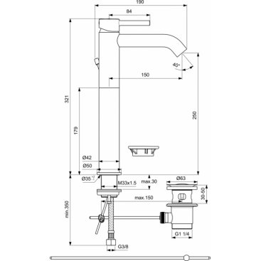 Смеситель для раковины Ideal Standard Ceraline BC194AA