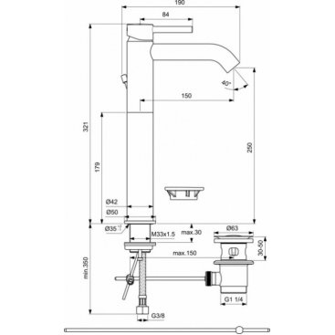 Смеситель для раковины Ideal Standard Ceraline BC194XG