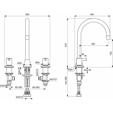 Смеситель для раковины Ideal Standard Ceraline BC196AA