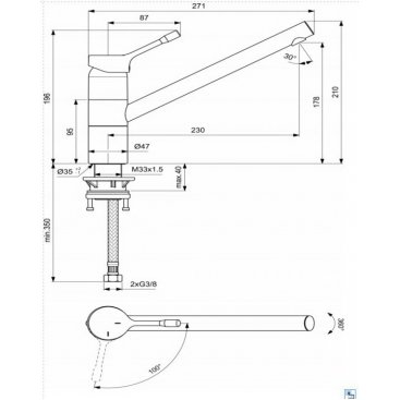 Смеситель для кухни Ideal Standard Ceralook BC295GN