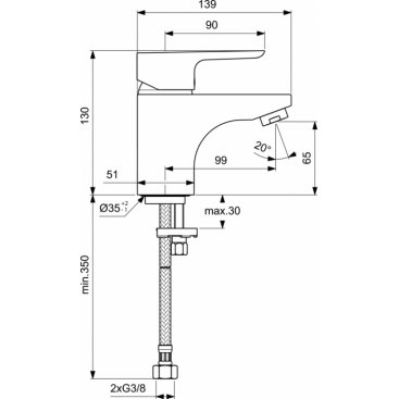 Смеситель для раковины Ideal Standard CeraPlan III B0703AA