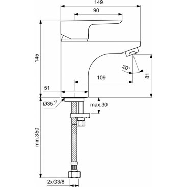 Смеситель для раковины Ideal Standard CeraPlan III B0705AA