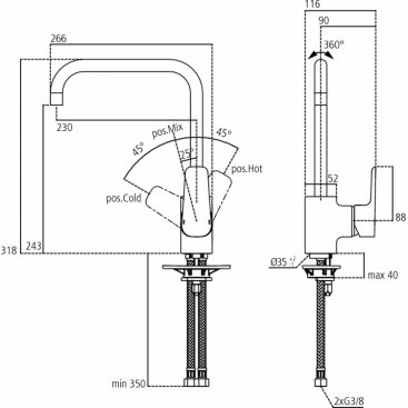 Смеситель для кухни Ideal Standard Ceraplan III B0725AA