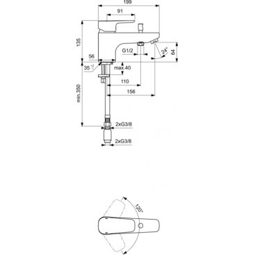 Смеситель для ванны Ideal Standard Ceraplan III B0769AA