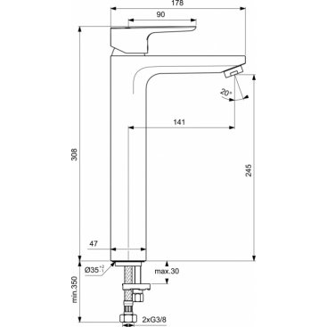 Смеситель для раковины Ideal Standard Ceraplan III Slim BC562AA