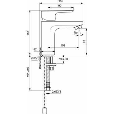 Смеситель для раковины Ideal Standard Ceraplan III Slim BC568AA