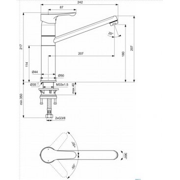 Смеситель для кухни Ideal Standard Ceraplan III BC813U8