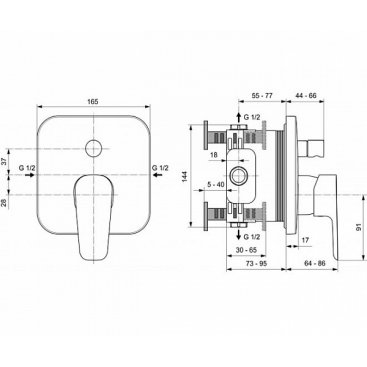 Смеситель для ванны Ideal Standard Ceraplan III A6115AA