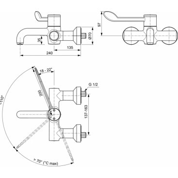 Смеситель для раковины Ideal Standard Ceraplus 2.0 A6691AA