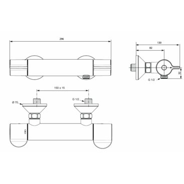 Смеситель для душа Ideal Standard Ceraplus 2.0 A6872AA