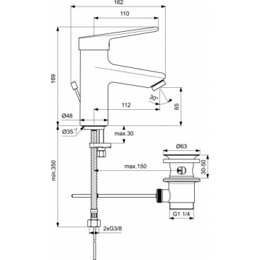 Смеситель для раковины Ideal Standard Ceraplus 2.0 BC091AA