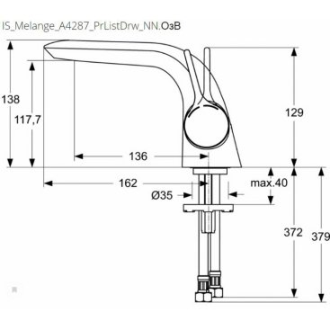 Смеситель для раковины Ideal Standard Melange A4287AA