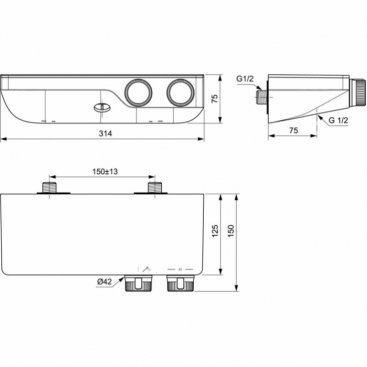 Смеситель для душа Ideal Standard Ceratherm S200 A7329AA