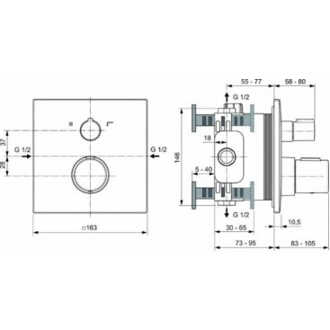 Смеситель для ванны Ideal Standard Ceratherm C100 A7522A2