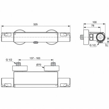 Смеситель для душа Ideal Standard Ceratherm Т50 A7695AA