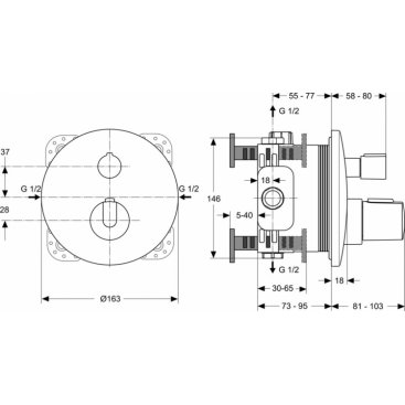 Душевая система Ideal Standard Ceratherm BD006XC 6 в 1