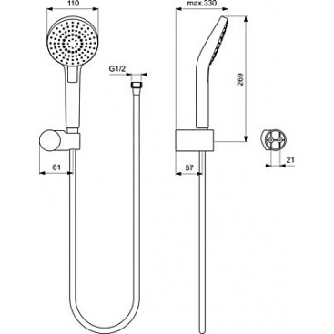 Душевая система Ideal Standard Ceratherm BD006XC 6 в 1