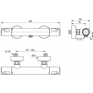 Смеситель для душа Ideal Standard Ceratherm Т50 A7214AA