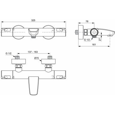 Смеситель для ванны Ideal Standard Ceratherm Т50 A7223AA