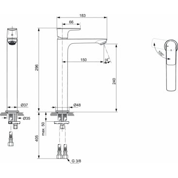 Смеситель для раковины Ideal Standard Connect Air A7028AA