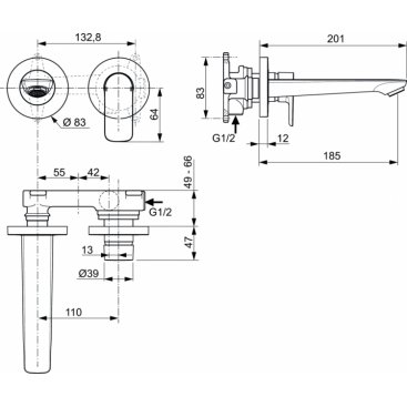 Смеситель для раковины Ideal Standard Connect Air A7029AA