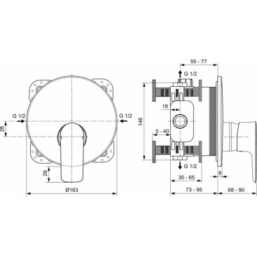 Смеситель для душа Ideal Standard Connect Air A7034AA