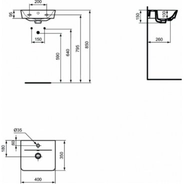 Раковина Ideal Standard Connect Air E0307V3 40 см