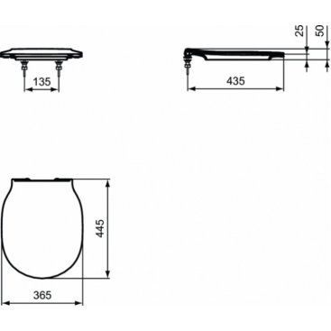 Крышка-сиденье Ideal Standard Connect Air E036601 микролифт