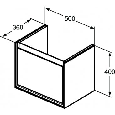 Мебель для ванной Ideal Standard Connect Air E0817 50 см белый глянец/светло-серая