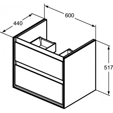 Мебель для ванной Ideal Standard Connect Air E0818 60 см светло-серое дерево