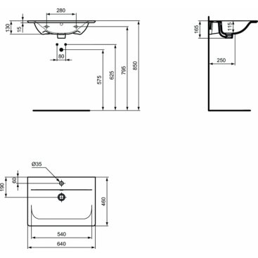 Мебель для ванной Ideal Standard Connect Air E0818 60 см белая