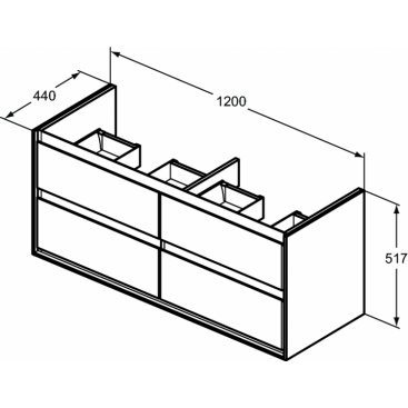 Мебель для ванной Ideal Standard Connect Air E0822 120 см темно-коричневая