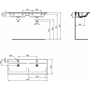 Мебель для ванной Ideal Standard Connect Air E0822 120 см белый глянец/светло-серая